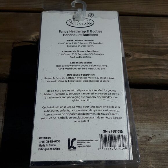 SoDorable Fancy Baby Booties and Head Wrap 0-12M - Picture 2 of 2